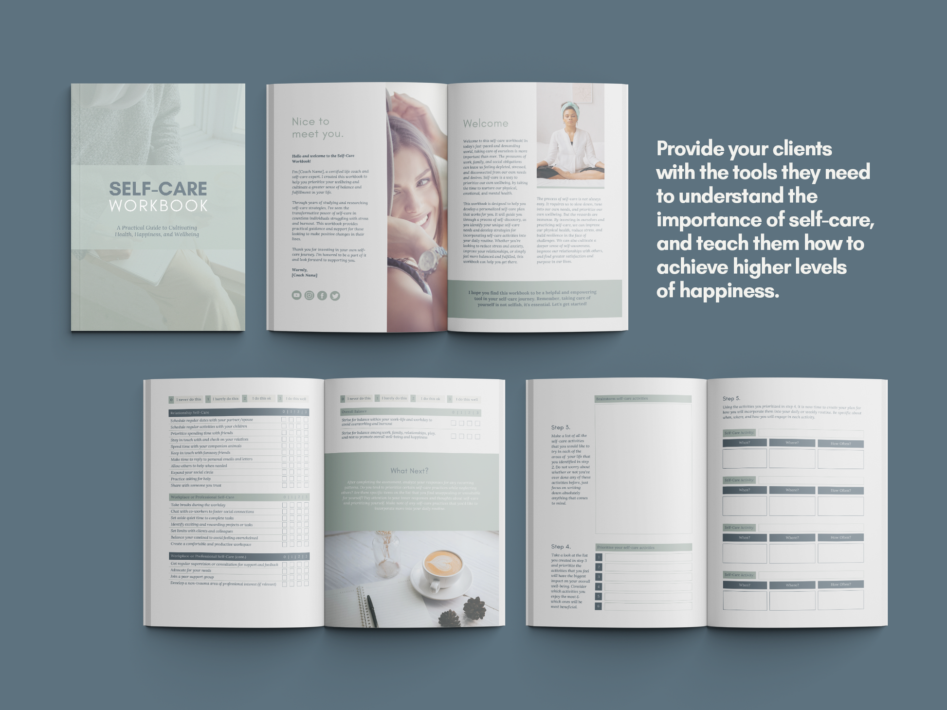 Self-Care Workbook (Duck Egg)