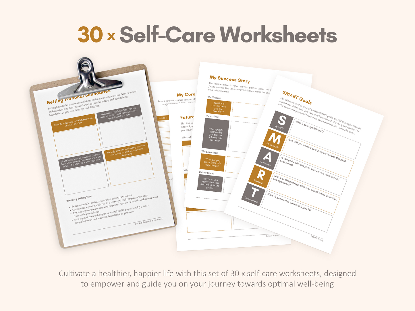 Self-Care Worksheets & Trackers (Autumn)