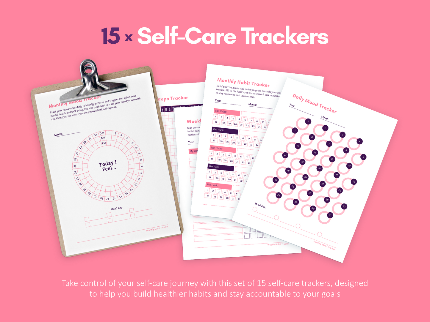 Self-Care Worksheets & Trackers (Punch)