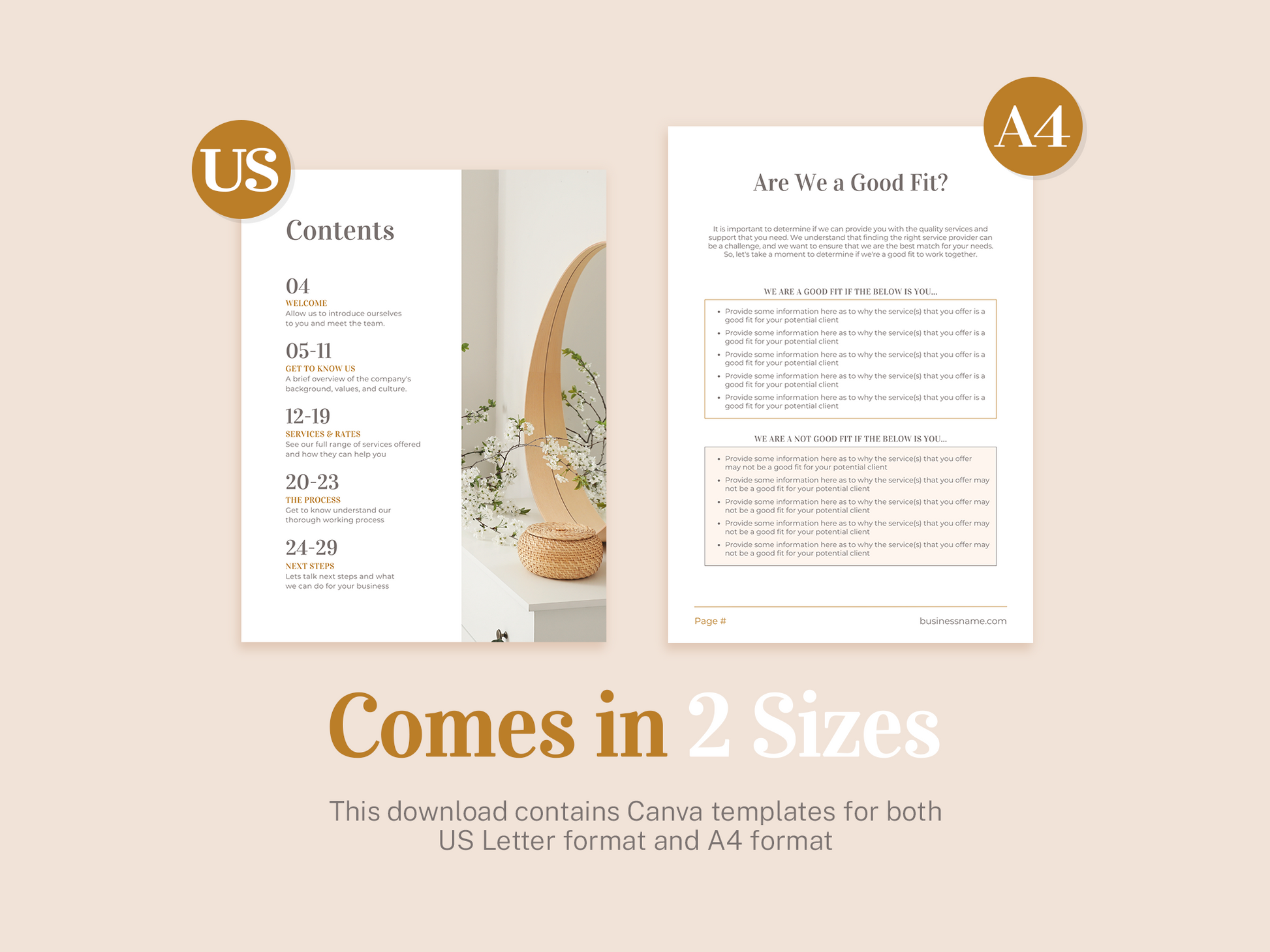 Services and Pricing Guide Template (Boho)