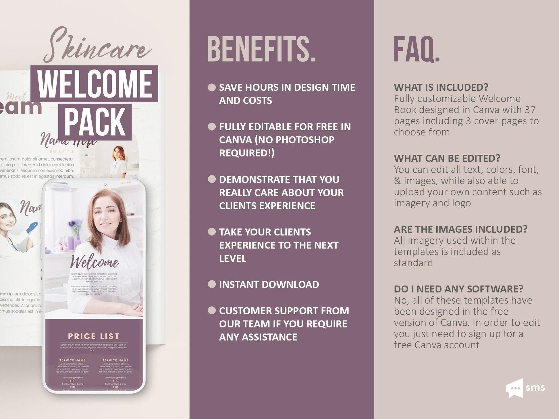 Skincare Client Welcome Pack Template (pebble)