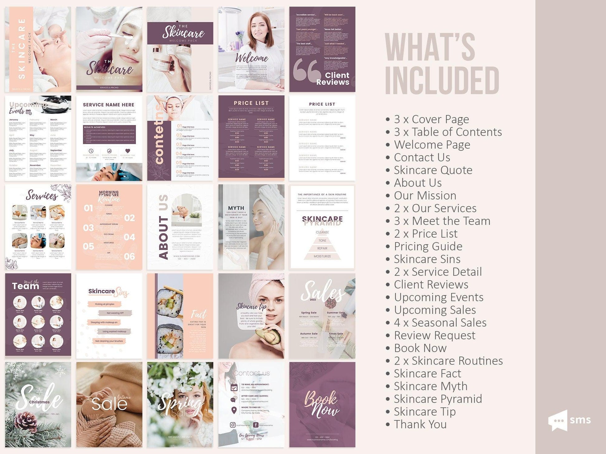 Skincare Client Welcome Pack Template (pebble)