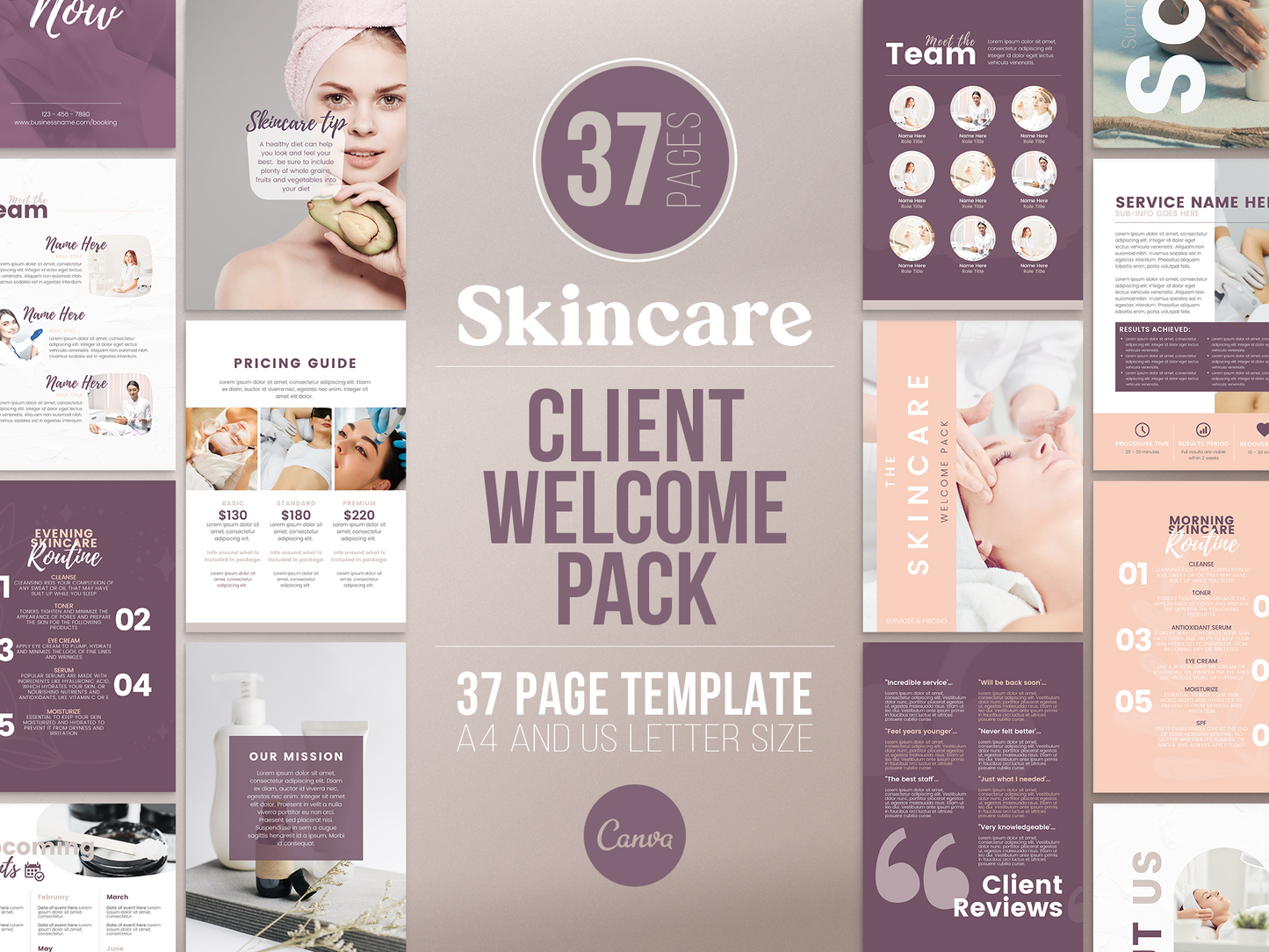 Skincare Client Welcome Pack Template (pebble)