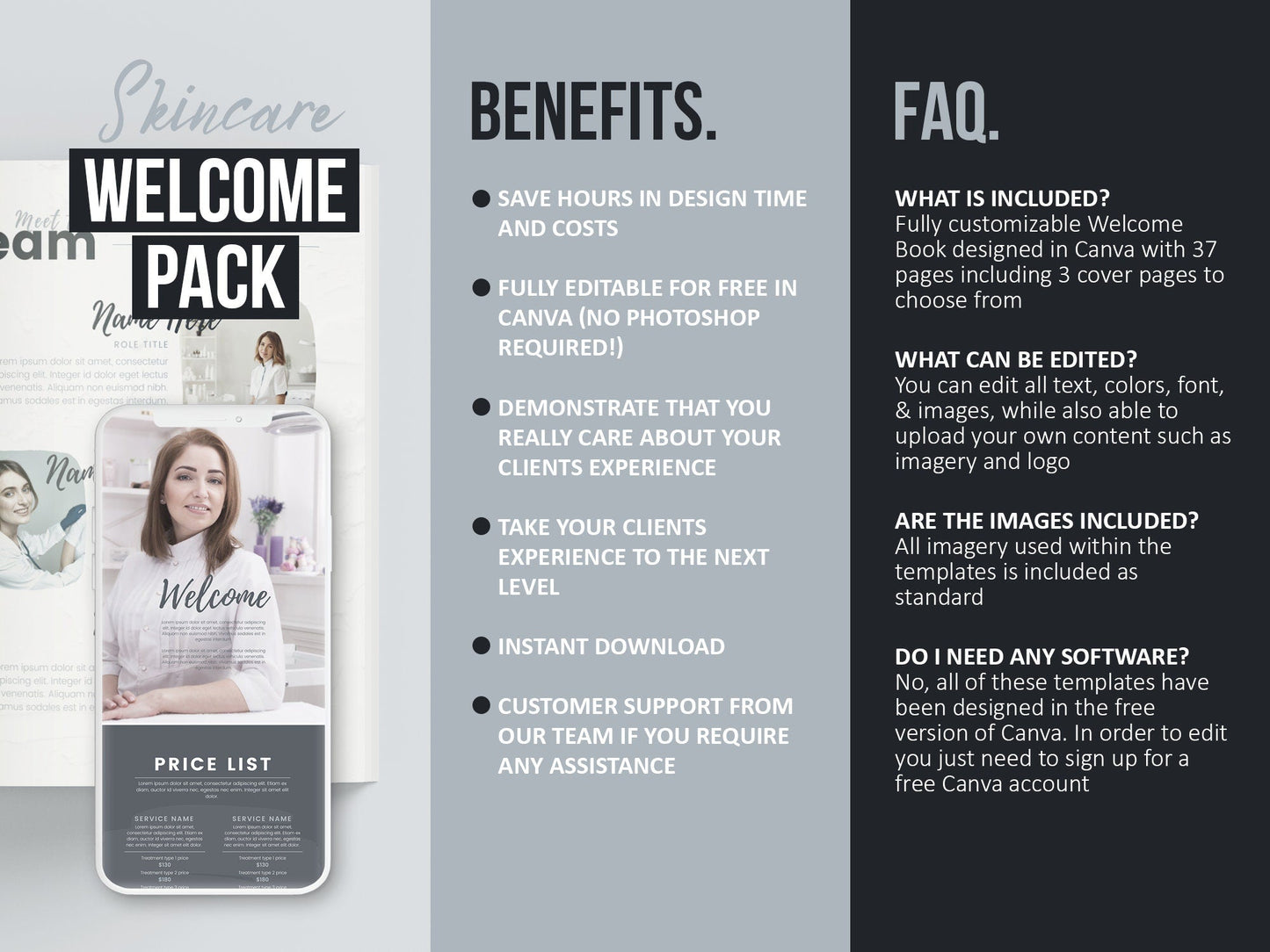 Skincare Client Welcome Pack Template (slate)