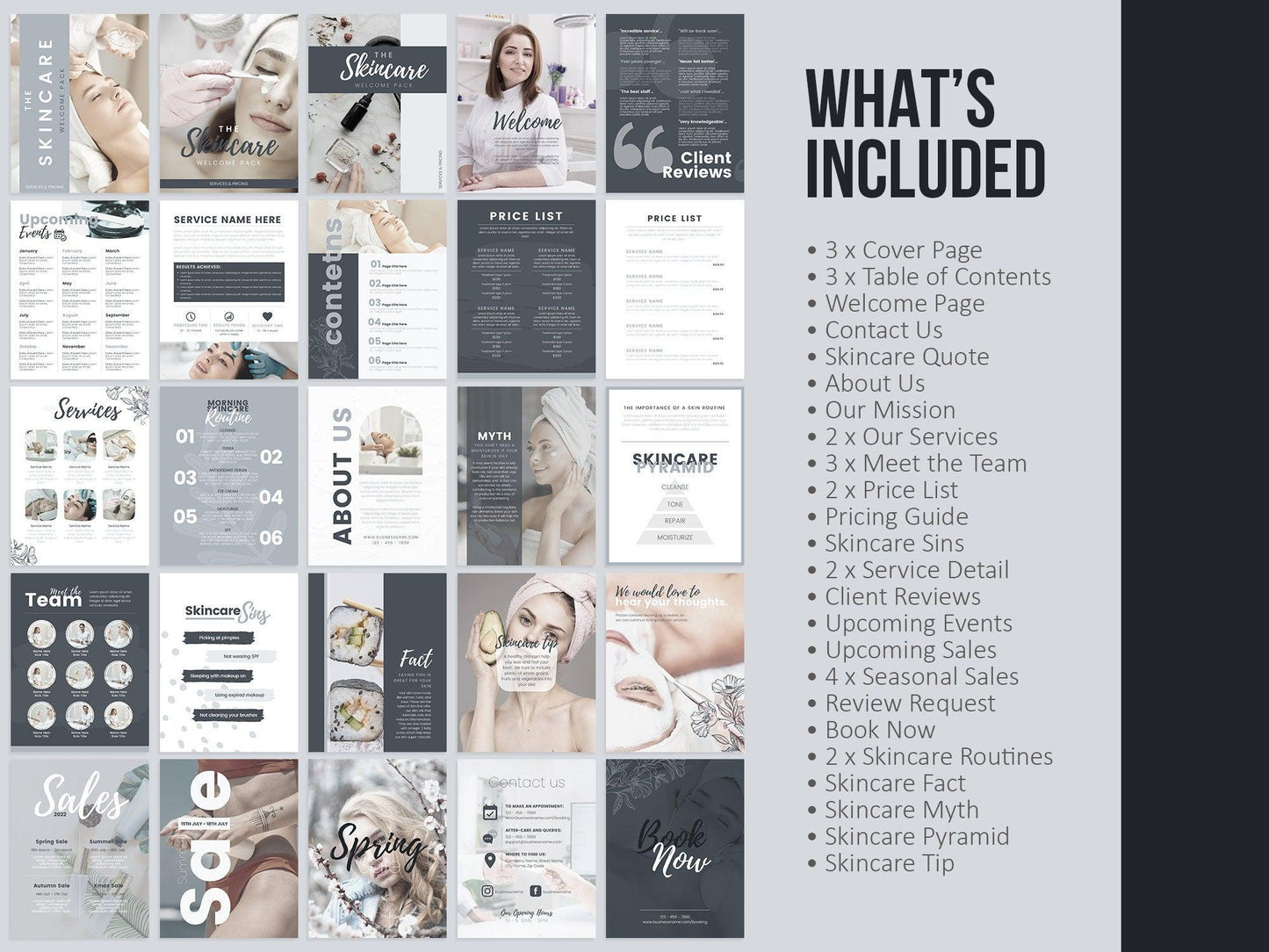 Skincare Client Welcome Pack Template (slate)