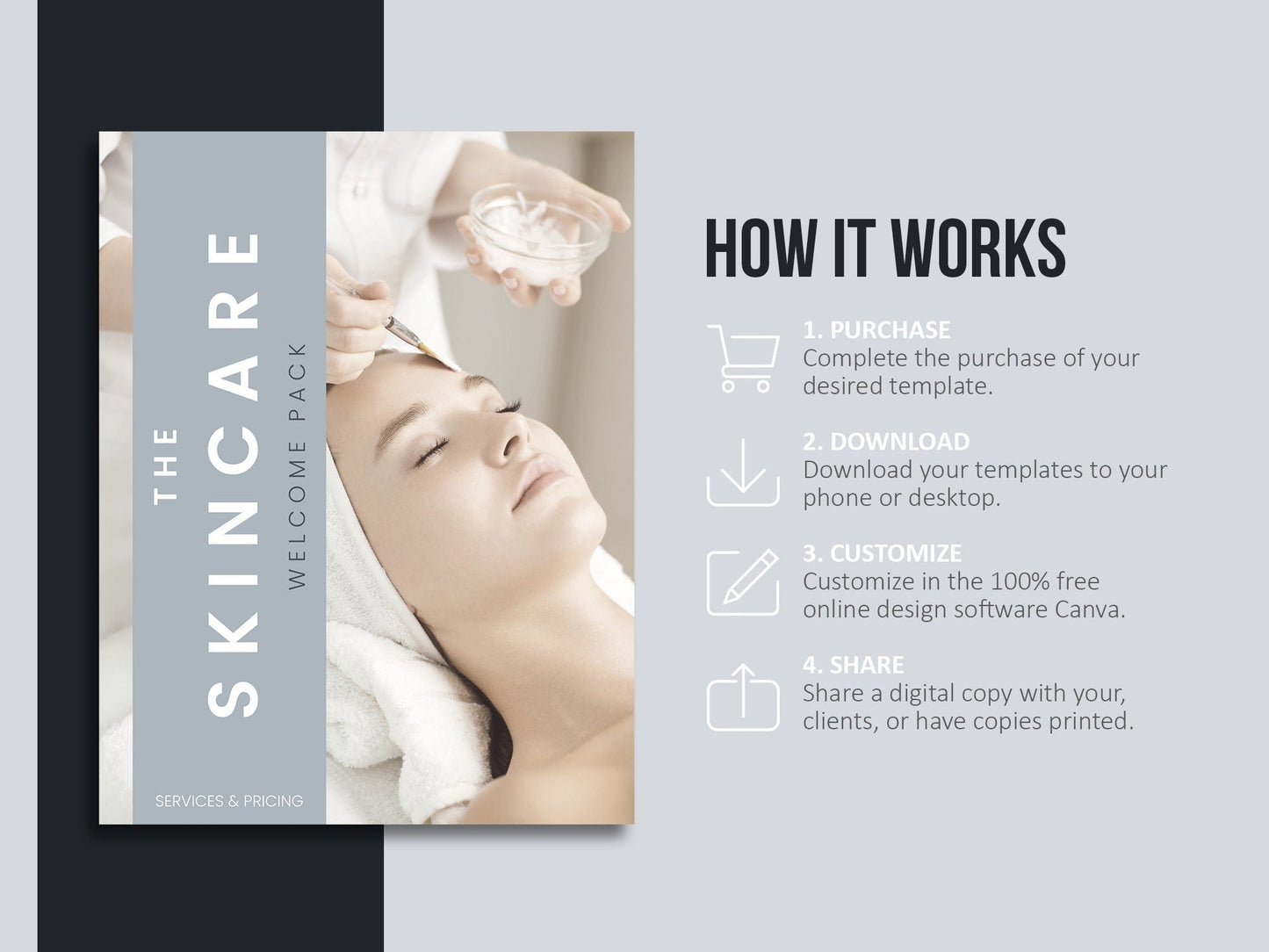 Skincare Client Welcome Pack Template (slate)