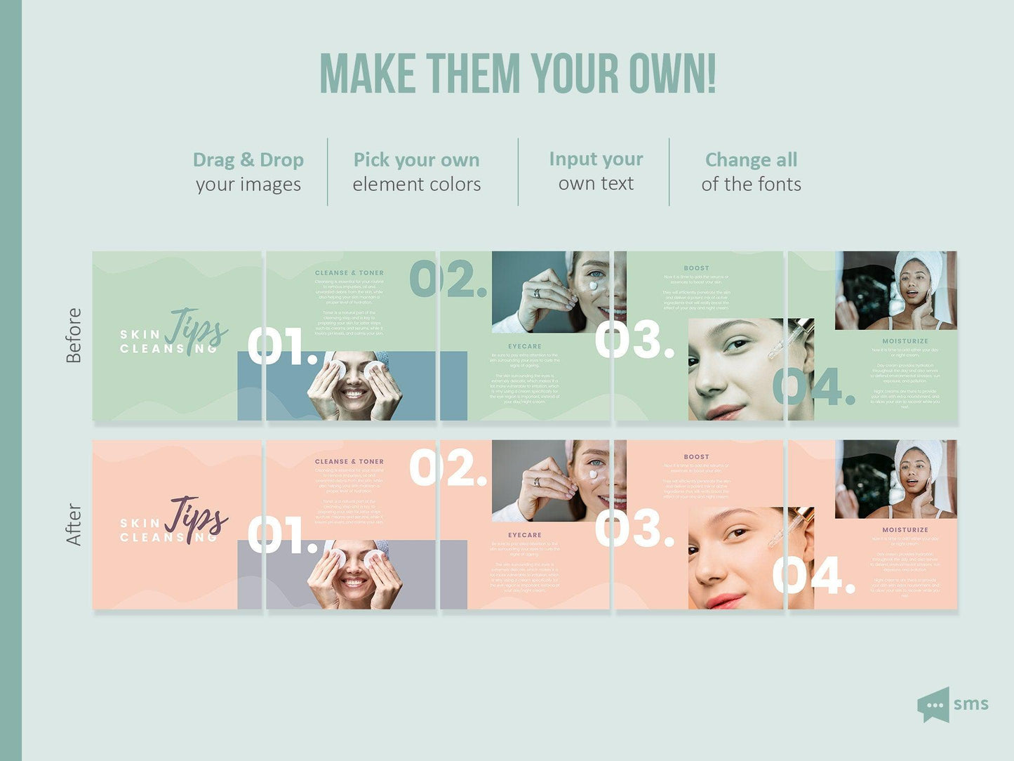 Skincare Instagram Carousel Templates (aloe)