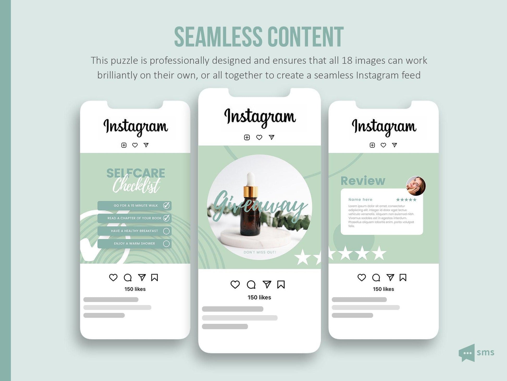 Skincare Instagram Puzzle Template (aloe)