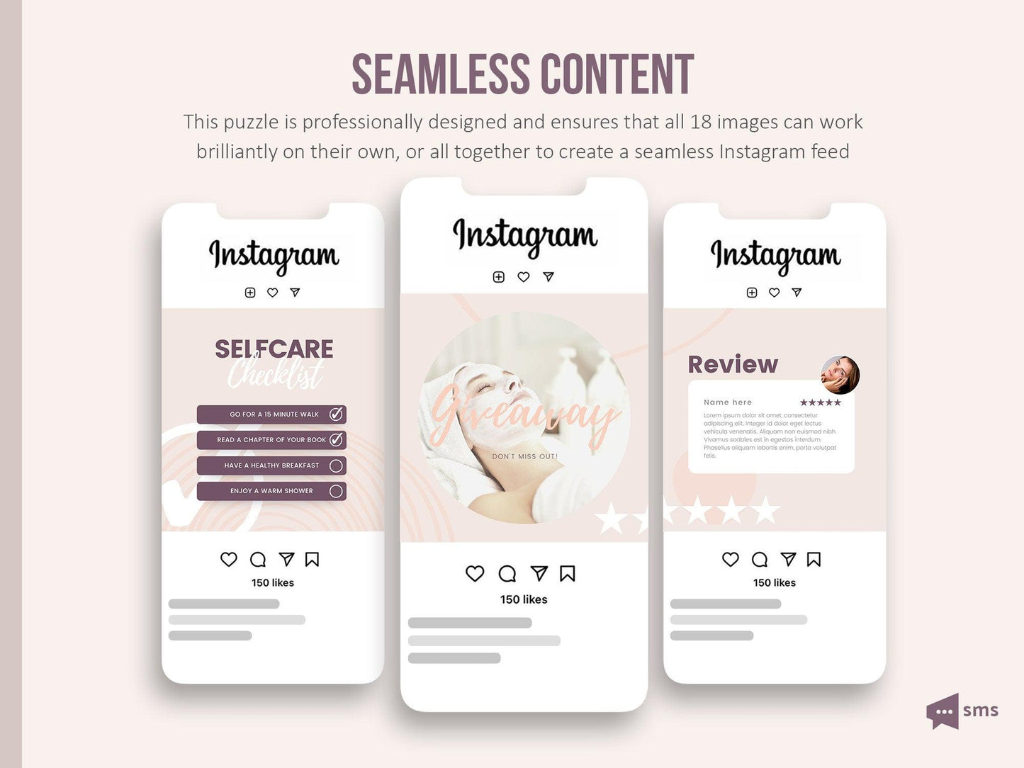 Skincare Instagram Puzzle Template (pebble)