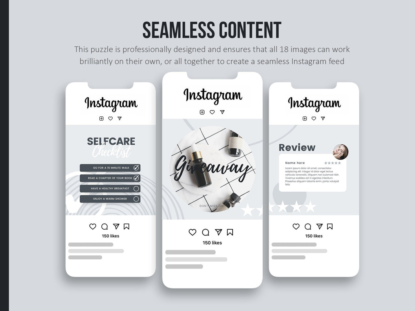 Skincare Instagram Puzzle Template (slate)