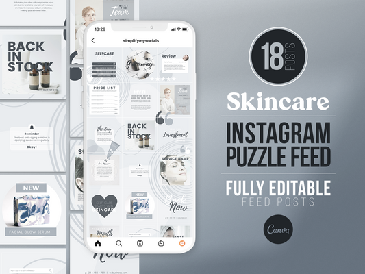 Skincare Instagram Puzzle Template (slate)
