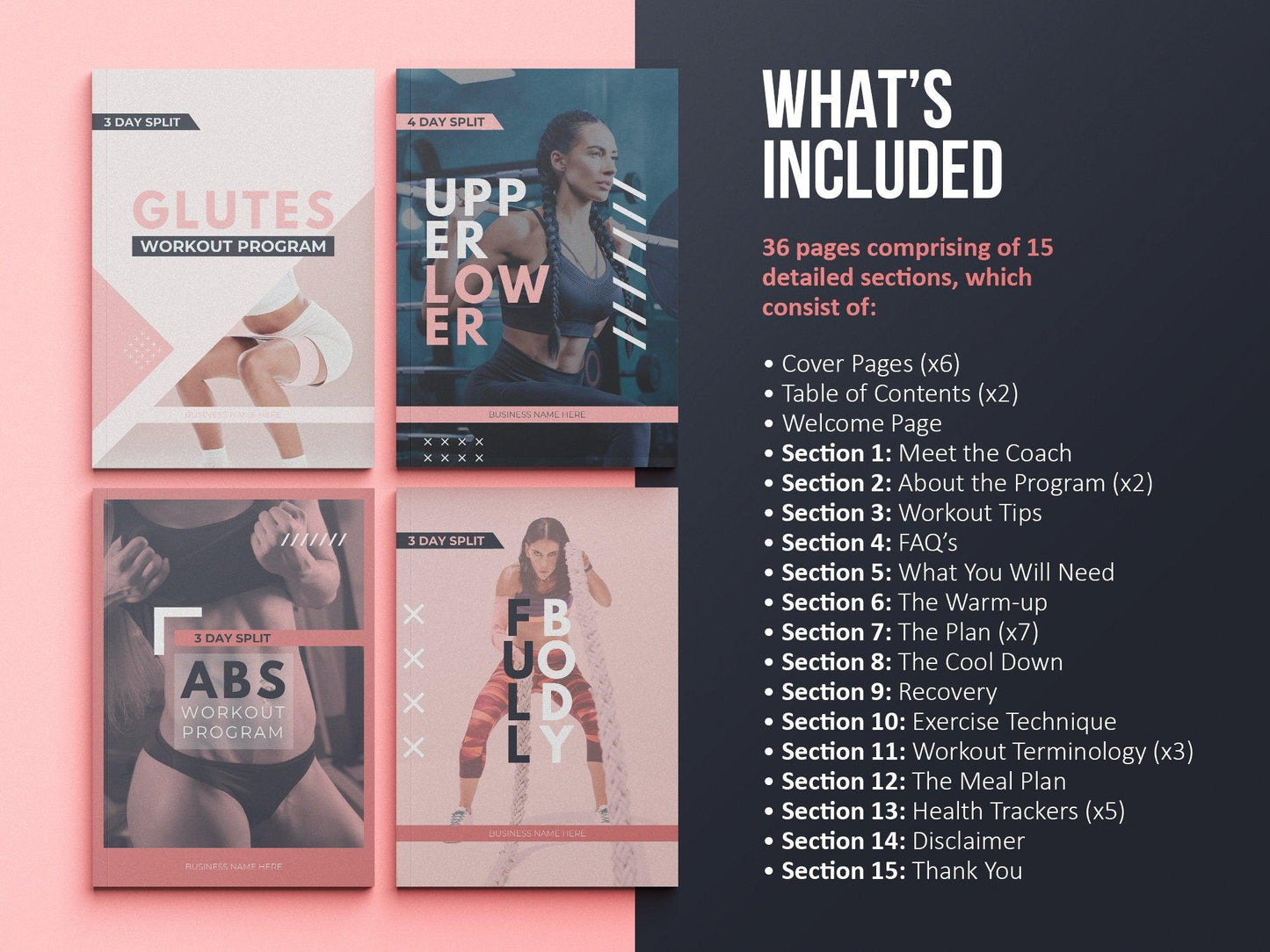 Workout Program Template (blush)