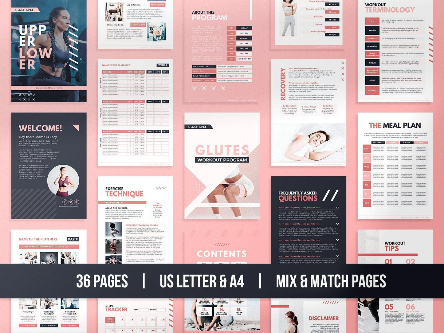 Workout Program Template (blush)