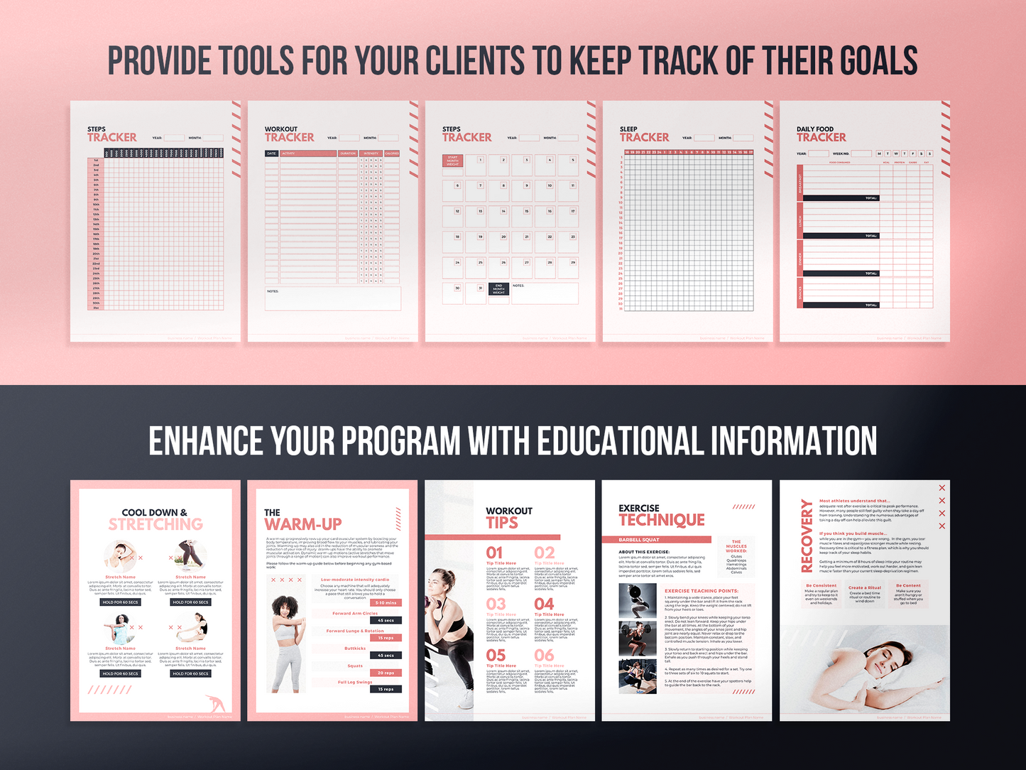 Workout Program Template (blush)