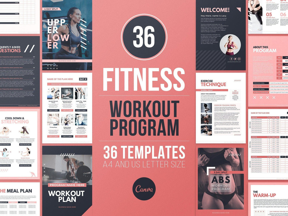 Example Gym Programme Fitness Program Template