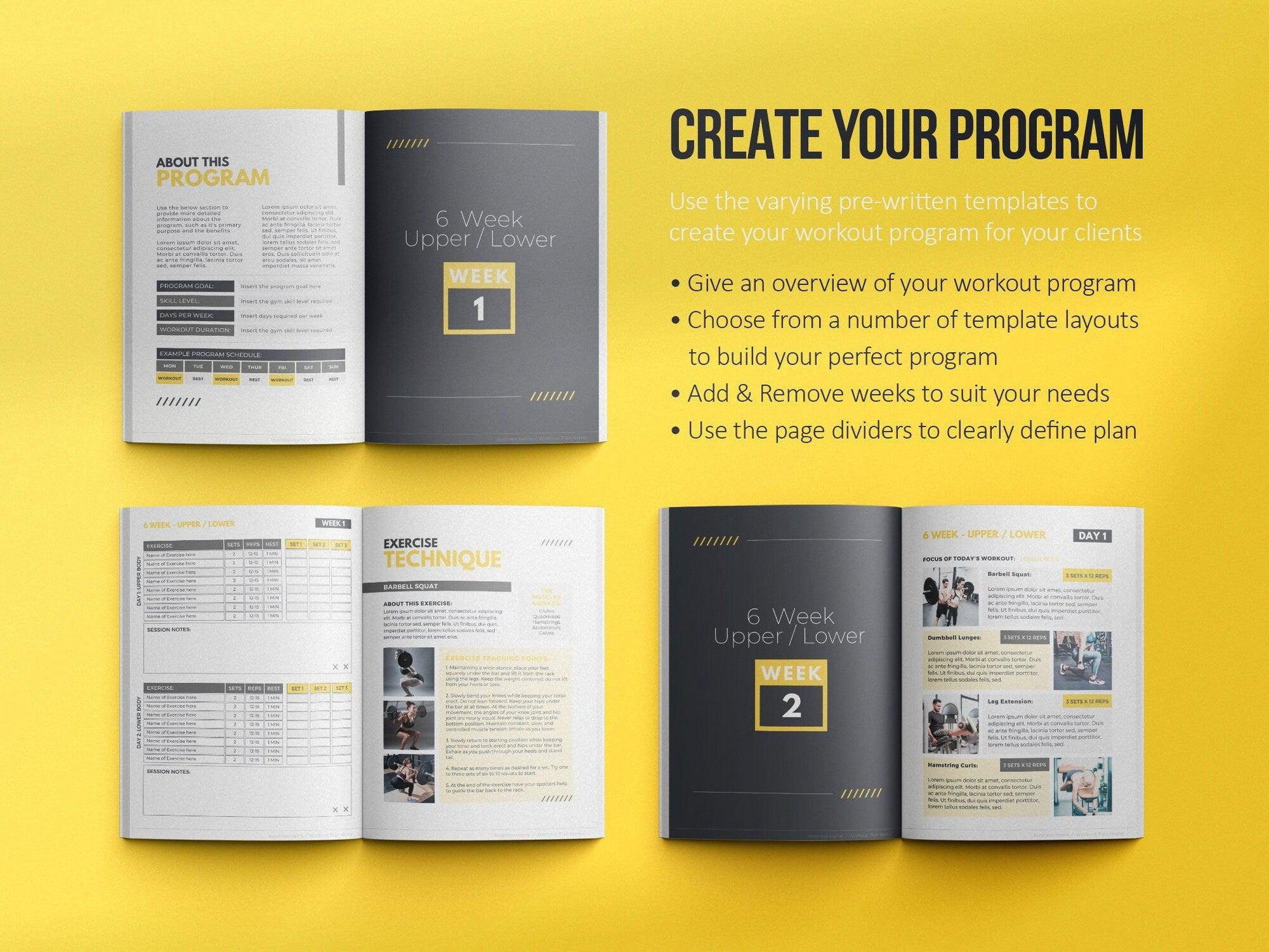 Workout Program Template (mustang)