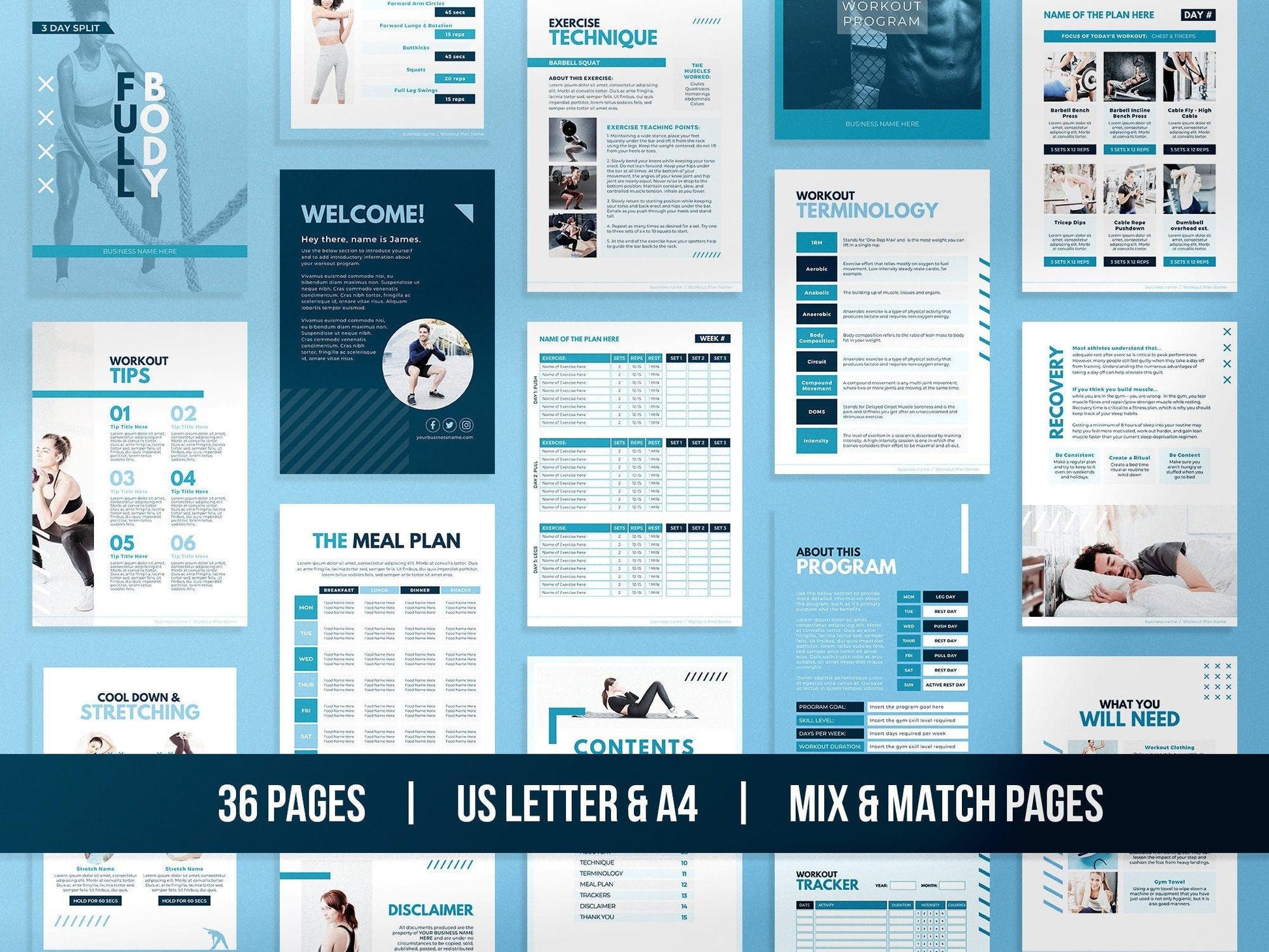 Workout Program Template (sky)