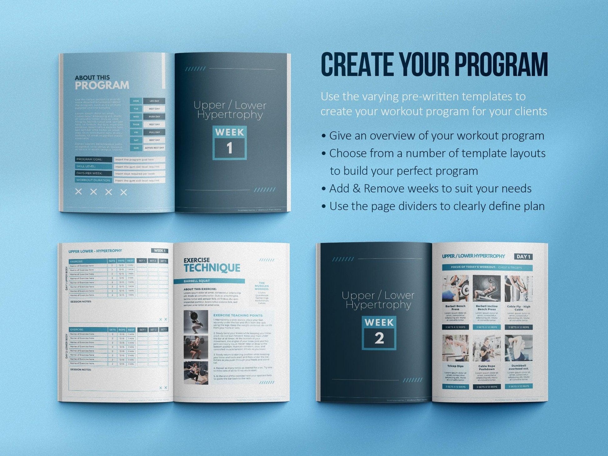 Workout Program Template (sky)