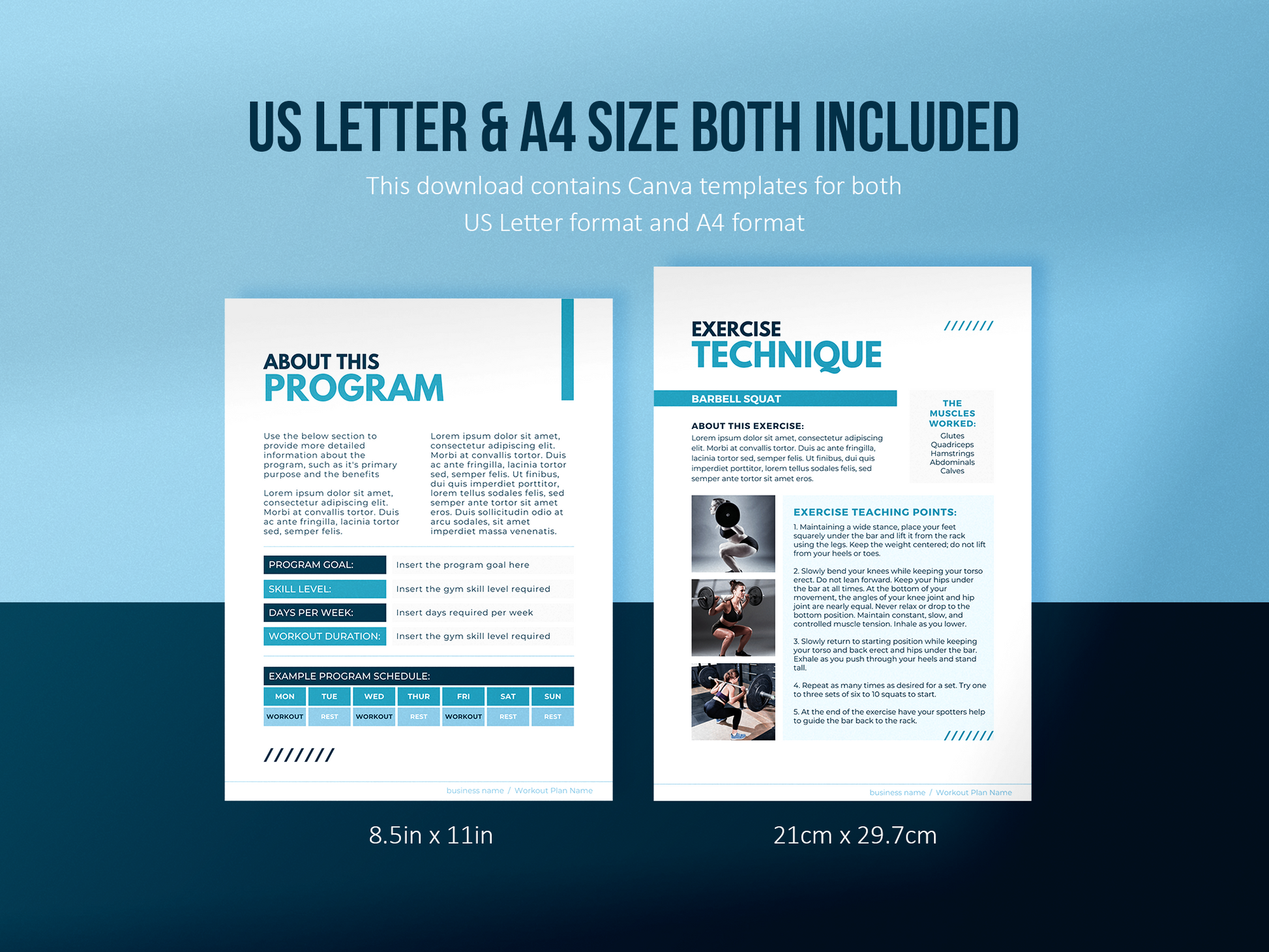 Workout Program Template (sky)