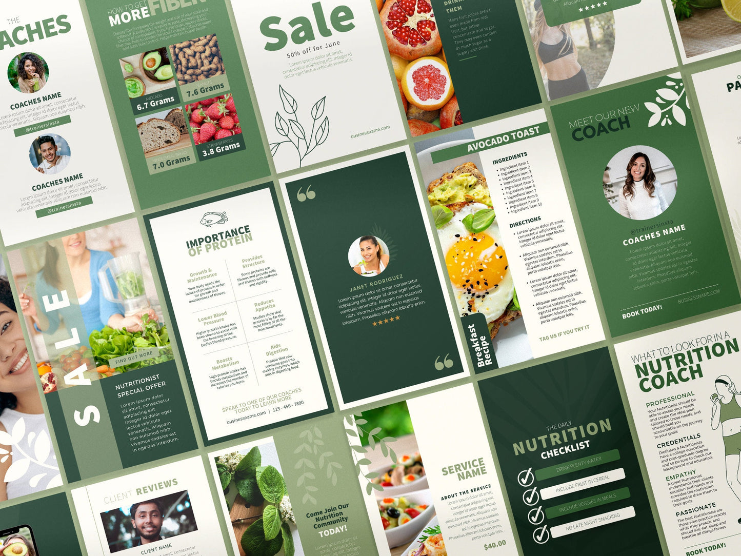 420 Health & Nutrition Post Templates (Olive)