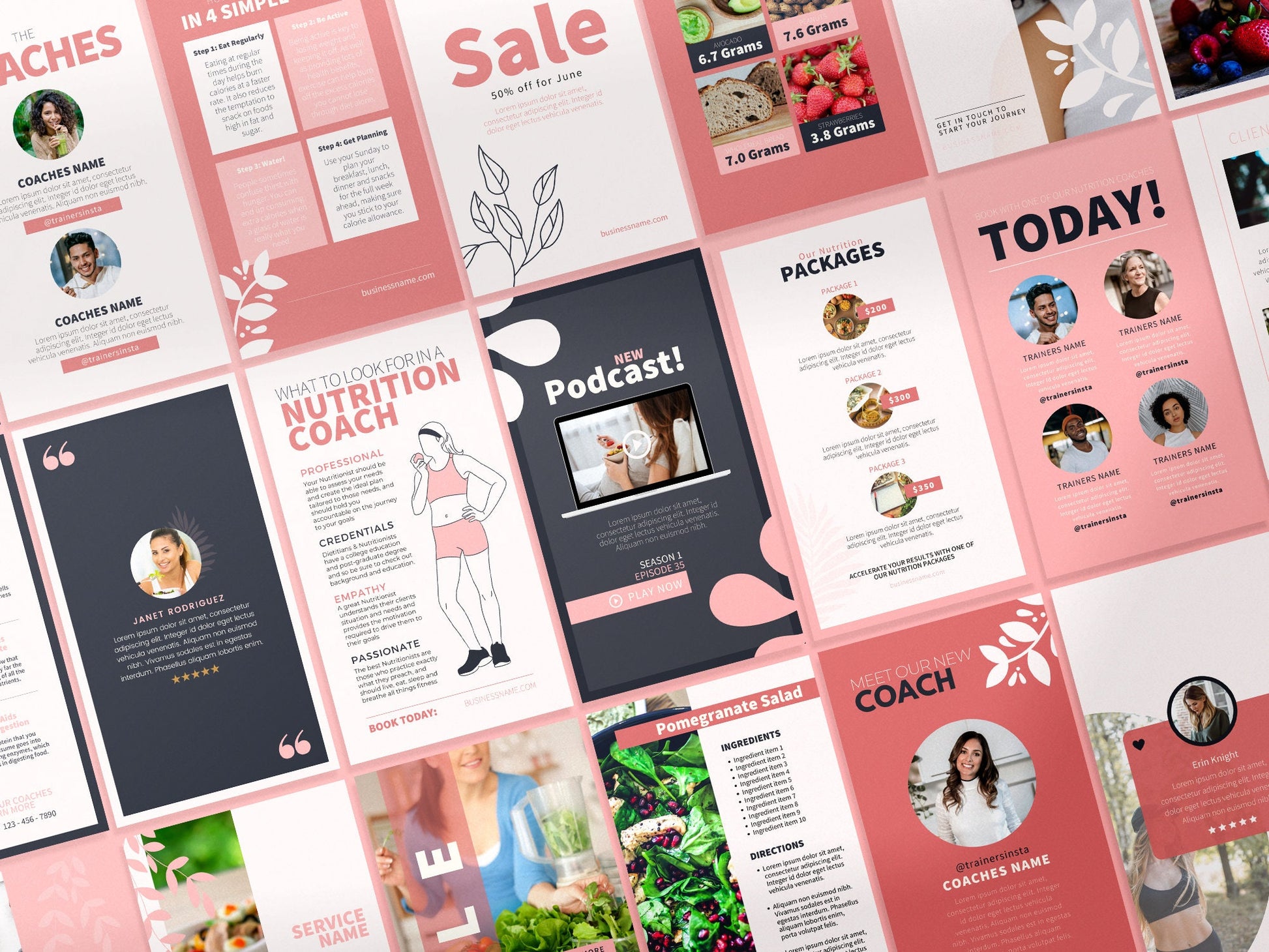 420 Health & Nutrition Post Templates (Blush)