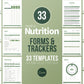 Nutrition Coach Client Intake Forms and Nutrition Trackers | Dietitian Forms | Weight Loss Tracker Logs | Food Journal | Habit Tracker