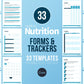 Nutrition Coach Client Intake Forms and Nutrition Trackers (Sky)