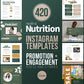 420 Health & Nutrition Instagram Post Templates | Health and Wellbeing | Nutrition Instagram Templates | Dietitian Template | Nutritionist