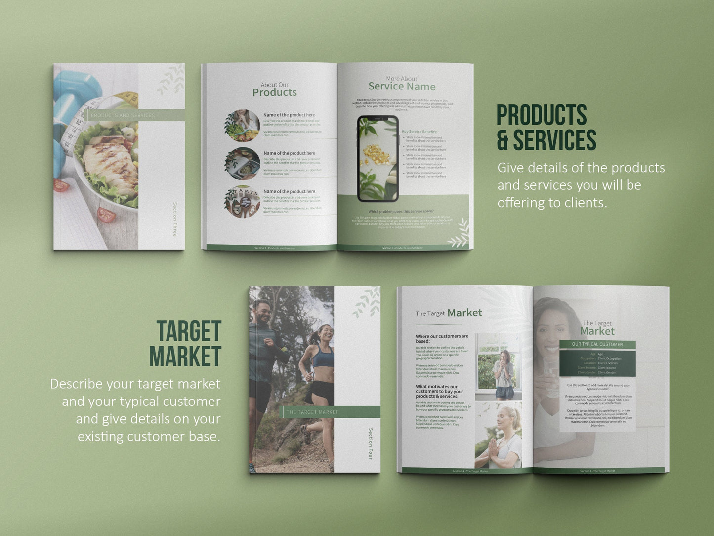 Nutritionist Business Plan Template (Olive)