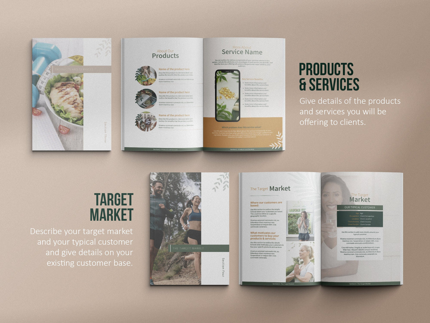 Nutritionist Business Plan Template (Nature)