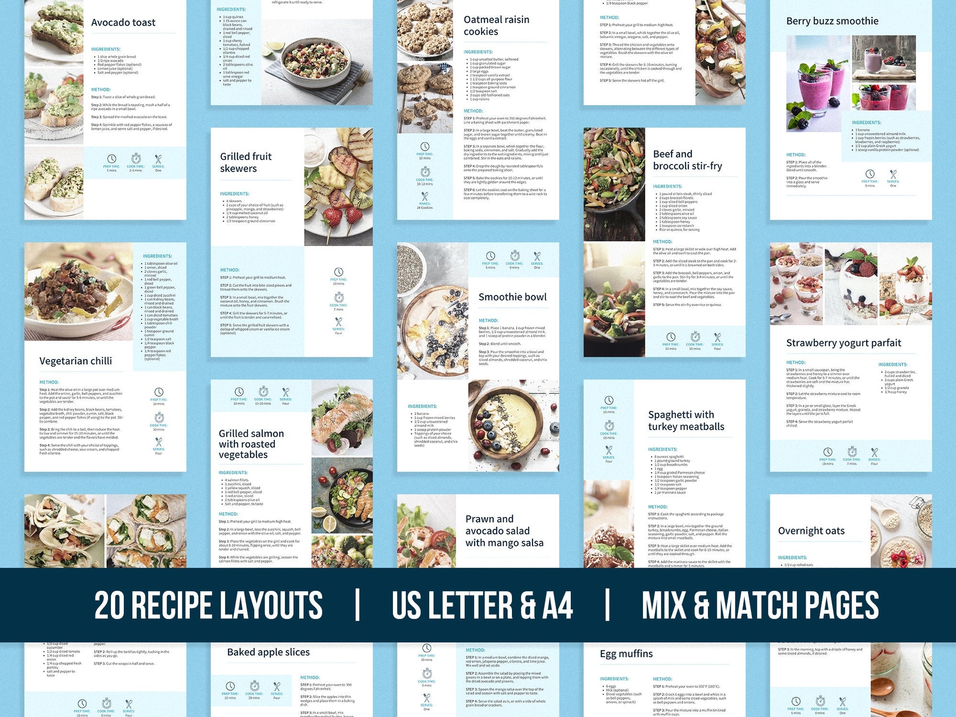 Recipe Book Template (Sky)