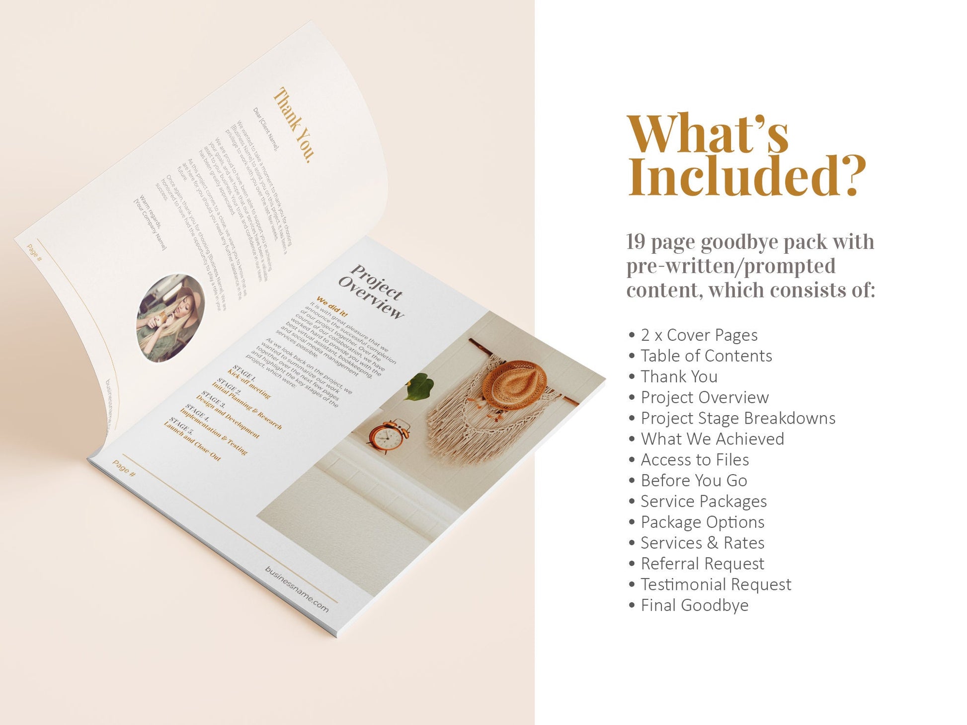 Client Goodbye Pack Template (Boho)