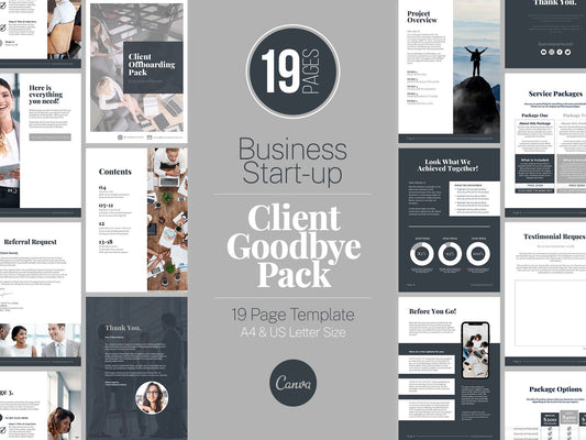 Client Goodbye Pack Template (Charcoal)