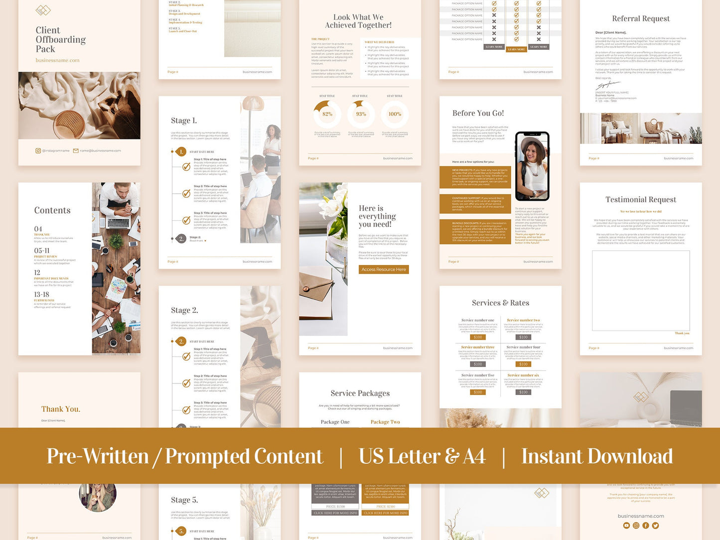 Client Goodbye Pack Template (Boho)