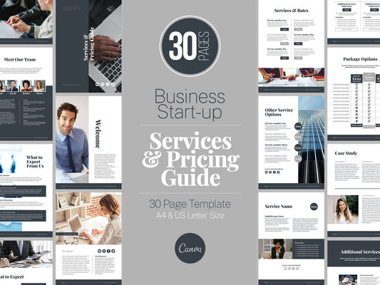 Services and Pricing Guide Template (Charcoal)