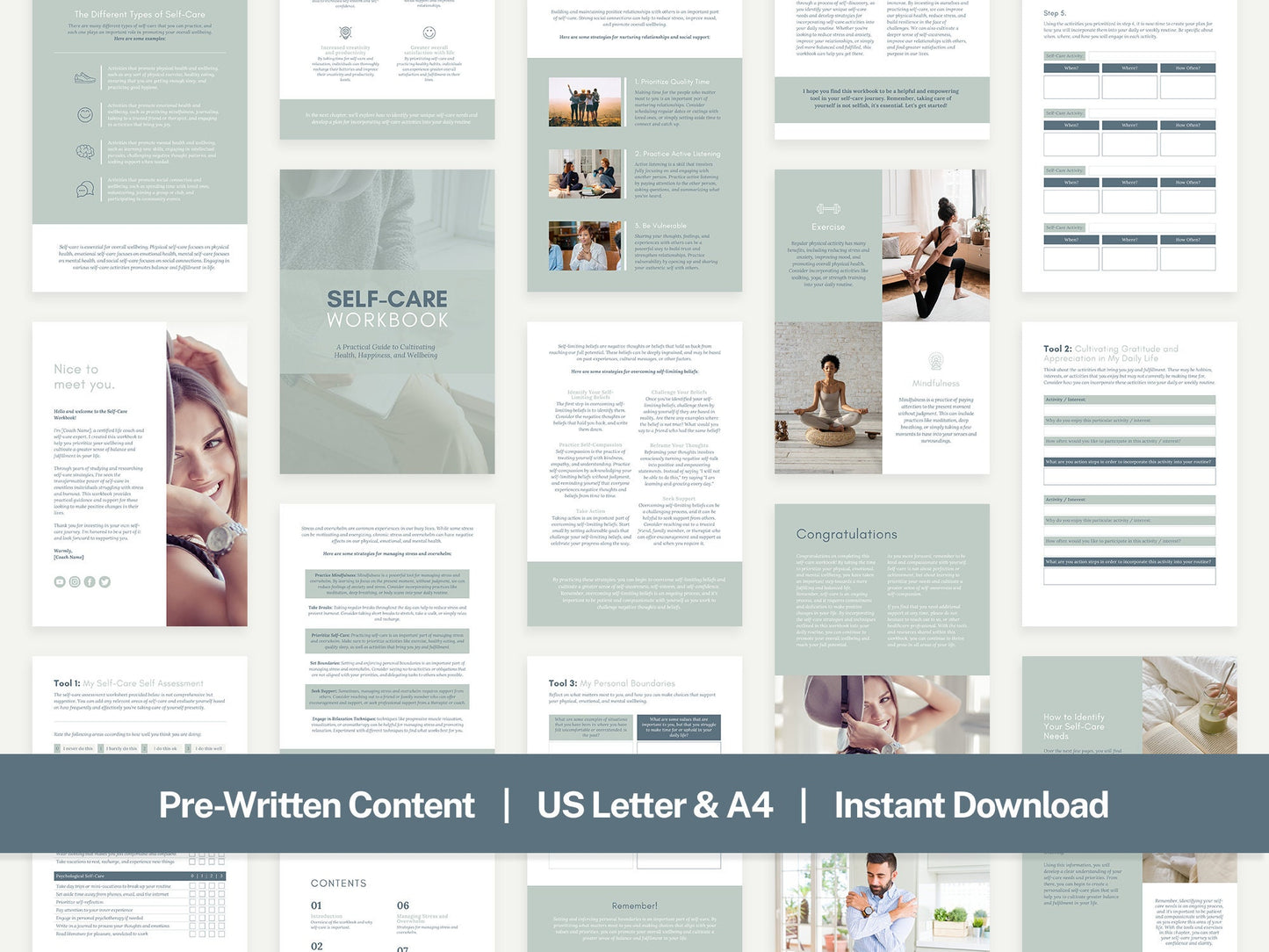 Self-Care Workbook (Duck Egg)