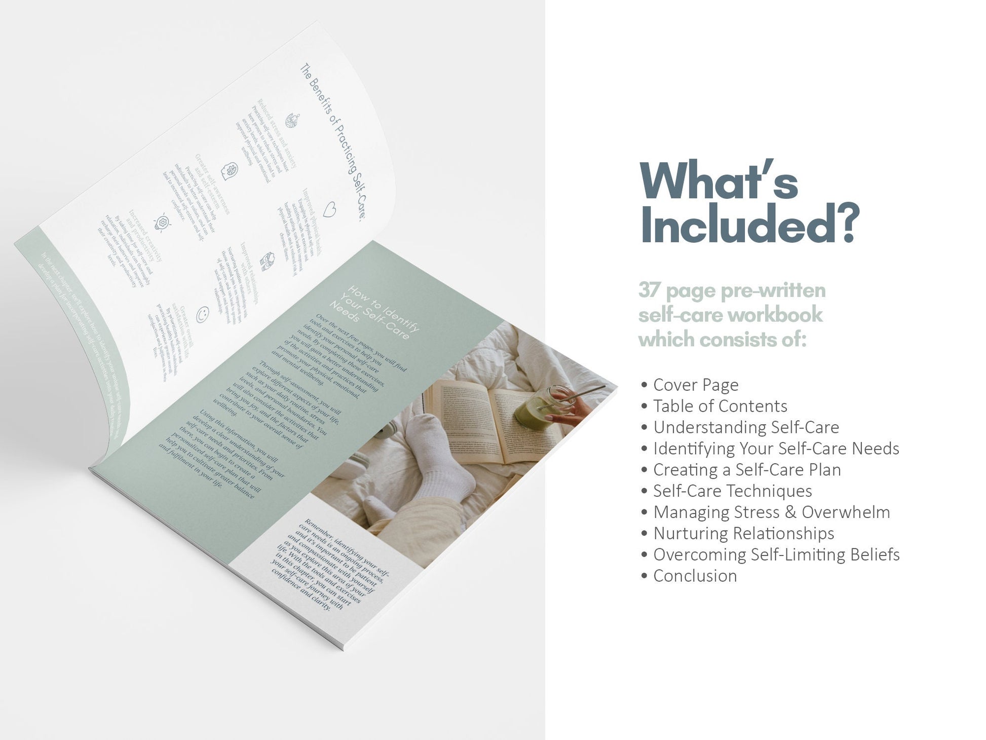 Self-Care Workbook (Duck Egg)