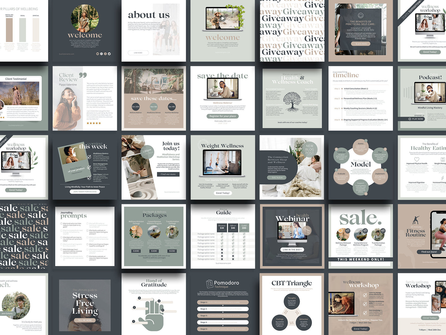 730+ Health and Wellness Instagram Post Templates