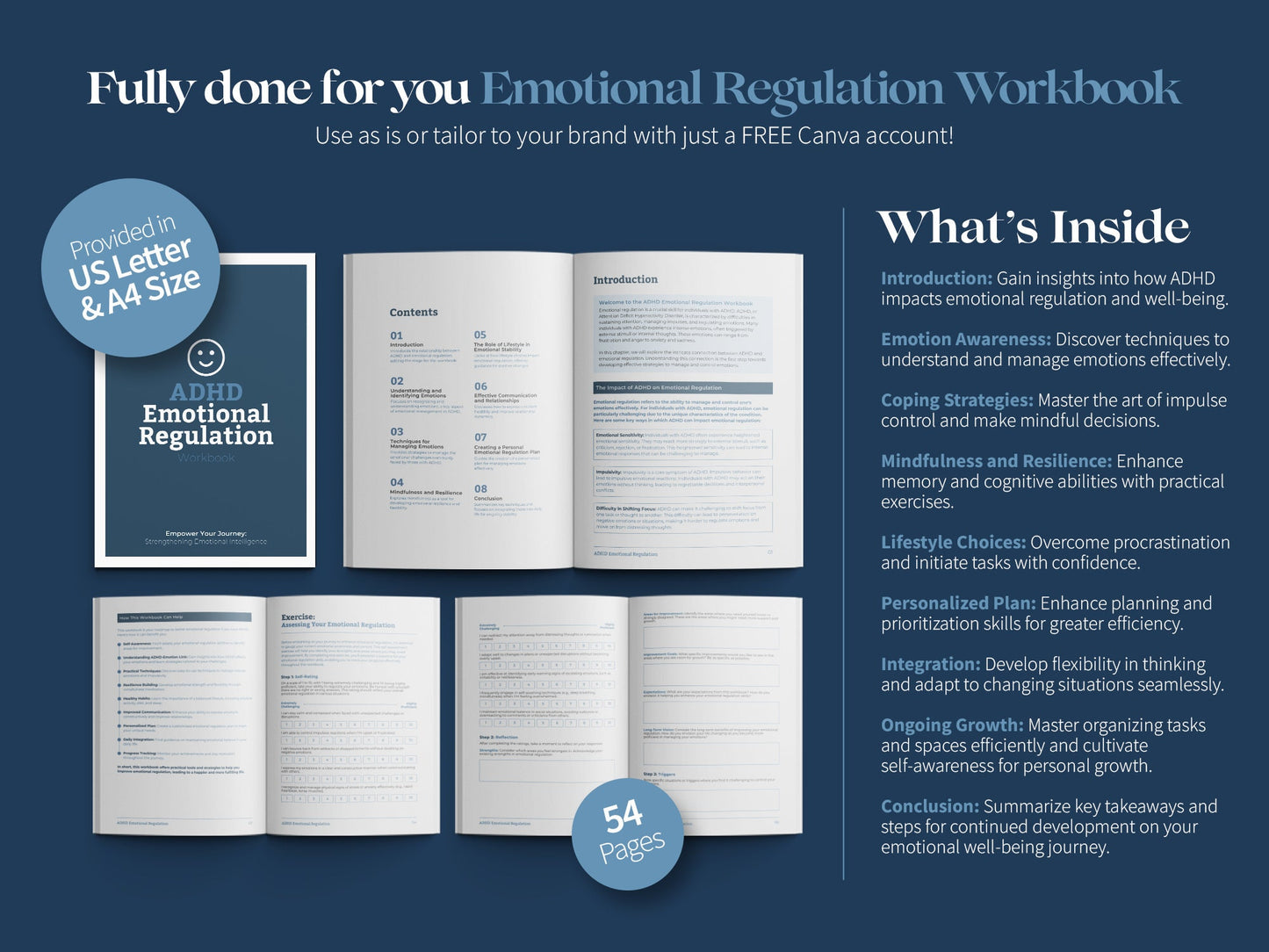ADHD Emotional Regulation Workbook