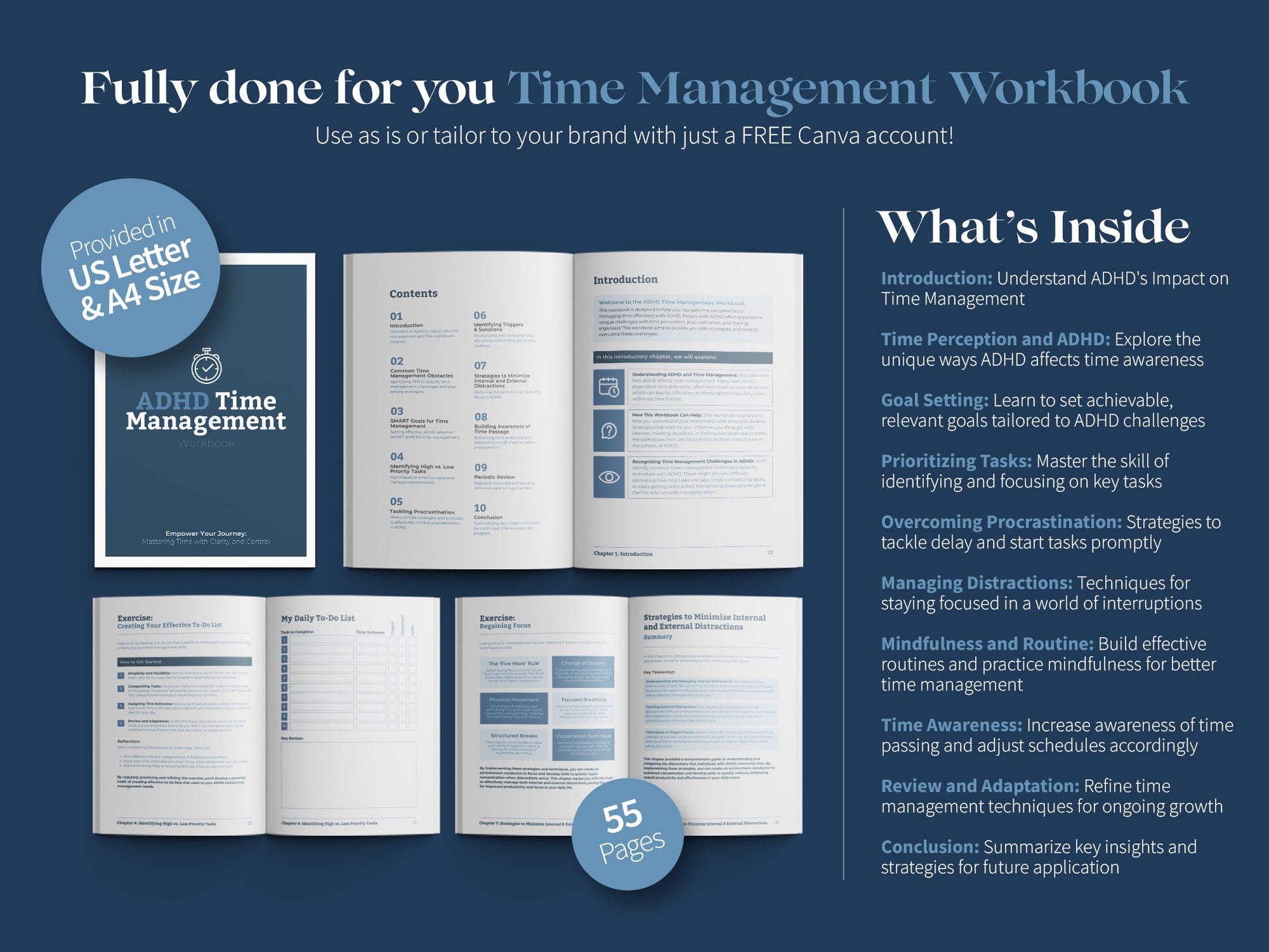 ADHD Time Management Workbook
