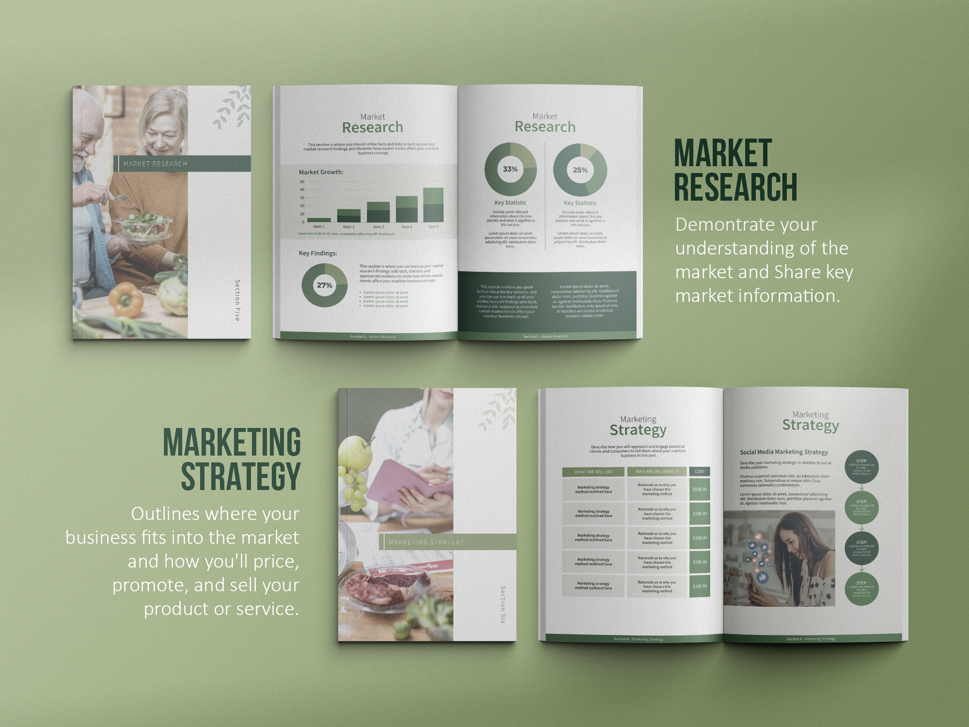 Nutritionist Business Plan Template (Olive)