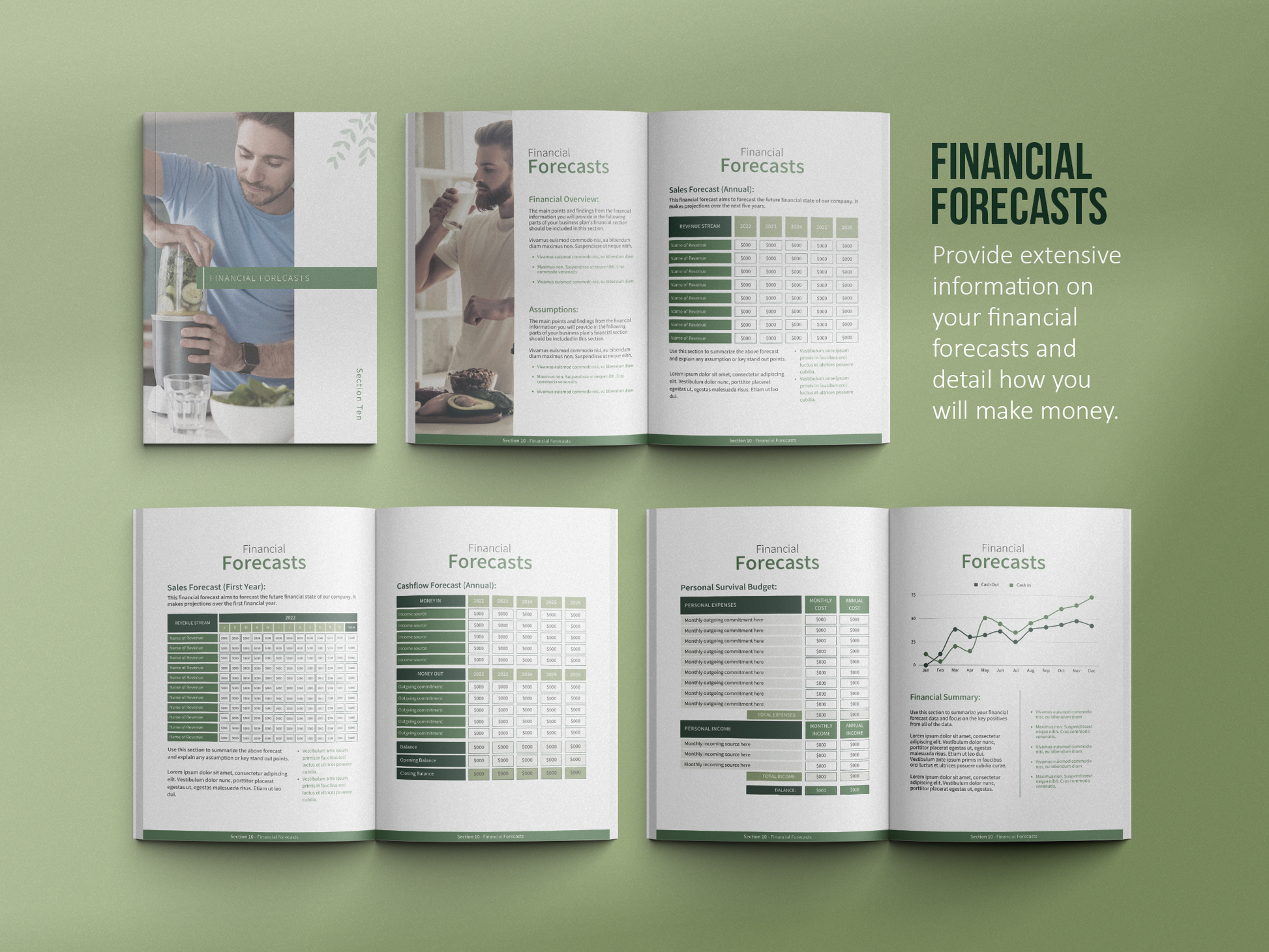 Nutritionist Business Plan Template (Olive)